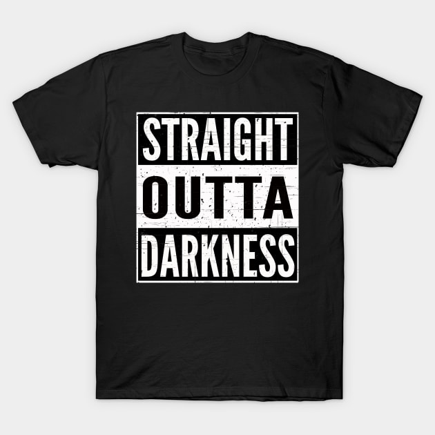 Blackout 2020 Straight Outta Darkness Novelty Distressed T-Shirt by Capital Blue